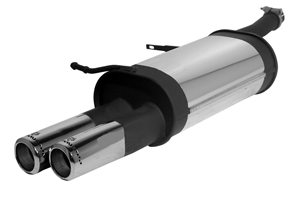 Remus - VW Passat B5.5 Saloon 4.0 W8 271 bhp 02- Sports Label Right Rear Exhaust Silencer ( 2 x 76mm Tail Pipes )