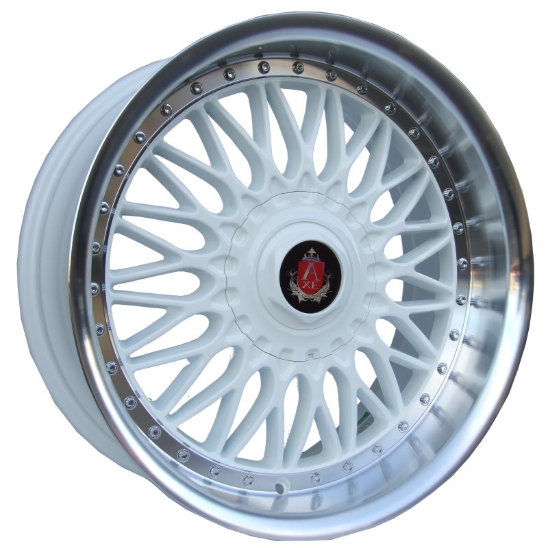 AXE Ex 10 White / Polished Rim - 18" Alloy Wheels And Tyres