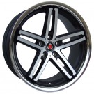 AXE Ex Satin Black / Stainless Steel Lip - 19" Alloy Wheels And Tyres