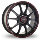 Konig Zero Black / Red - 15" Alloy Wheels And Tyres