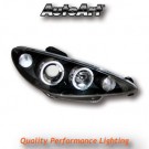 AutoArt - Peugeot 206 98-02 Black Twin Angel Eye Projector Headlights