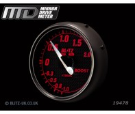 Blitz - Mirror Drive Pressure Gauge Carbon / Red