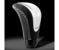 Momo - Combat Evo Silver / Black Leather Gear Knob