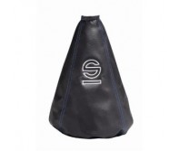 Sparco - Basic Black Synthetic Leather / Blue Stitching Gear Gaiter With Logo